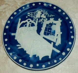 Incolay Studios Night Before Christmas With Visions Of Sugar Plums Plate W/coa