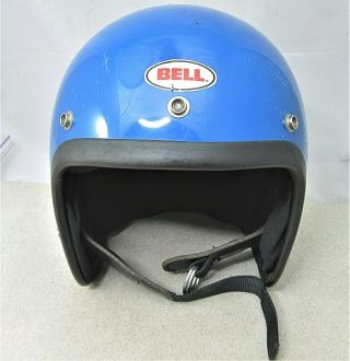 1979 Vintage Bell R T Rt Helmet Size 7 3/8 59 C.  Blue Racing Motorcycle Chopper