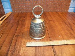 Vintage Brass Bell " Vocem Meam A Ovime Tangit " (latin)