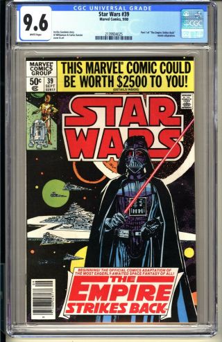Star Wars 39 Cgc 9.  6 Wp Nm,  Marvel 1980 Jedi Vader Empire Strikes Back (vol 1)