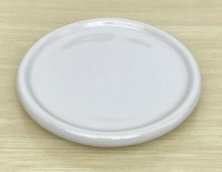 Longaberger Pottery Coaster/crock Lid In Ivory
