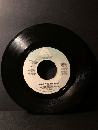 1981 Promo Goldie Alexander Show You My Love (45rpm 7” Single) Arista (j227)