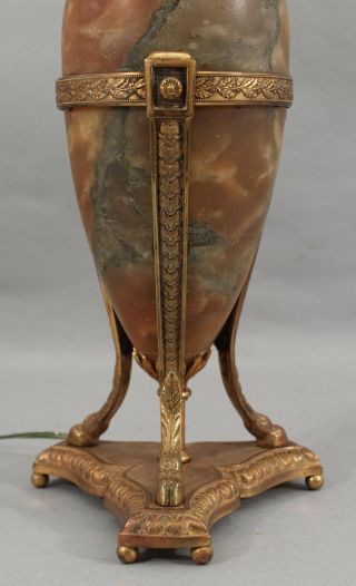 Large Early 20thC Antique Neoclassical Agate & Gold Gilt Bronze Table Lamp 3