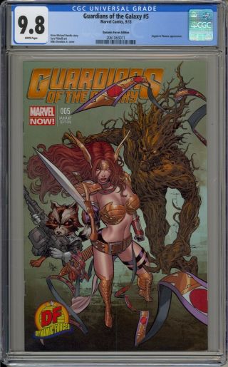 Guardians Of The Galaxy 5 - Cgc 9.  8 - Dynamic Forces Variant W/coa - 2061063011