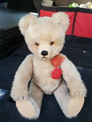Vintage Schuco Tricky " Yes No " Teddy Bear 13 " Mohair With Us Zone Of Germany Tag