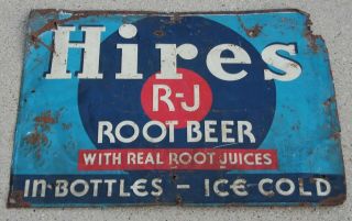 Vintage Advertising Hires Root Beer Metal Soda Sign