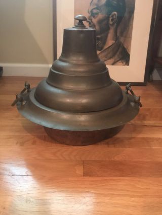Antique;circa Early 1900s,  Brass/copper Extra Large Lidded Decorative Pot;