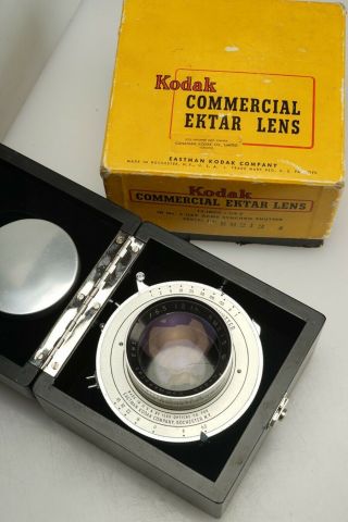 Vintage Kodak Commercial Ektar Lens 12 - Inch F/6.  3 Ilex Synchro Shutter 8x10 "