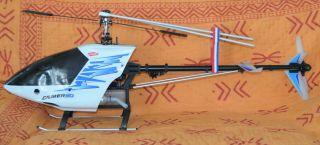 Vintage Kyosho Caliber 30 3d Nitro Helicopter Complete Arf W/tx