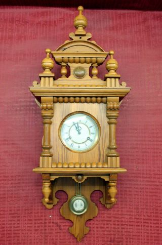 Old Little Wall Clock Freischwinger Chime Clock Regulator Franz Hermle & Sohn