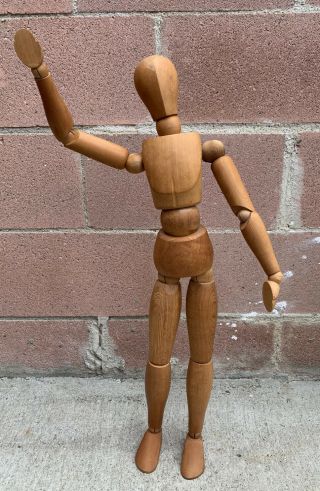 Vintage Wooden Articulated Artists Model 26” Mannequin Lay Figure