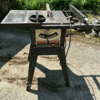 10 " Craftsman Table Saw Model 113 240421 Vintage Cast Iron Table With Extensions