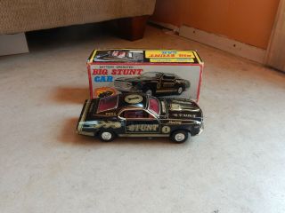 Vintage Battery Operated Ford Mustang Mach 1 Stunt Car Made In Japan