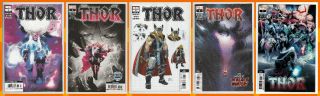 Thor 1 2 3 4 5 (2nd 3rd Print) Variant Black Winter Cates Marvel 2020 Nm - Nm