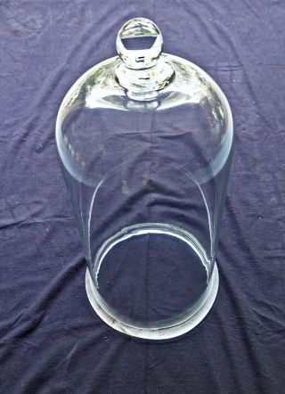 Vintage Vacuum Glass Bell Jar - Dome Height 19 