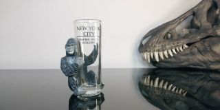 York City Empire State Building - King Kong - 3 Dimensional Shot Glass - - Rare