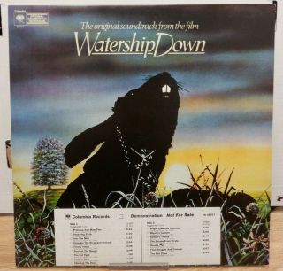 Watership Down Soundtrack 35707 Columbia 1978 33rpm Vinyl 062320dbe