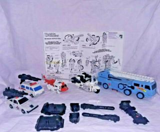 Vintage Transformers G1 Protectobots Defensor W/ Instructions 95 Complete