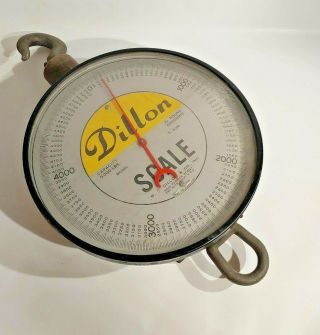 5,  000 Lbs Vintage Hanging Dillon Crane Scale Great Home Accent