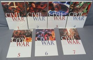 Civil War 1 2 3 4 5 6 7 (complete Run 1 - 7,  First Prints) Nm - Marvel Comics 2006
