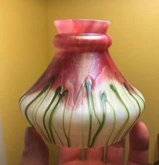 Pallme - Konig Bohemian Art Nouveau Style Iridescent Art Glass Lamp Shade (loetz)