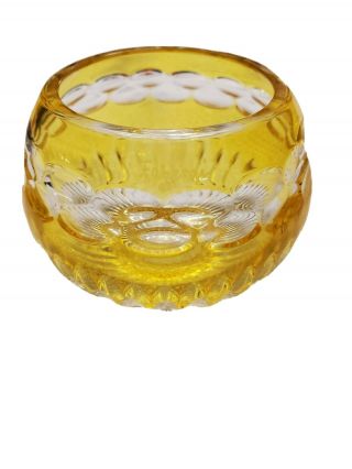 Faberge Votive Candle Holder,  Yellow To Clear