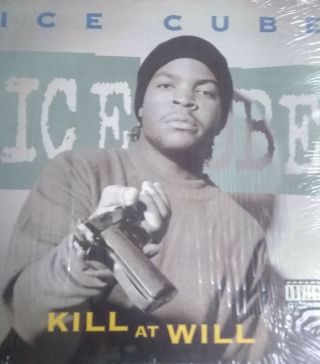 Rare Hip Hop " Lp " Ice Cube Kill At Will Vg,  Shrink