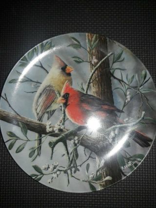 The Cardinal Kevin Daniel Knowles Collector Plate Britannica Birds 8.  5” 15169l