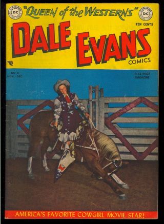 Dale Evans Comics 8 Golden Age Dc Western Comic 1949 Fn,