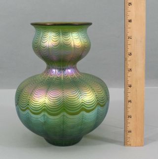 Rare Large Antique Czech,  Loetz Witwe,  Blown Art Glass Iridescent Vase