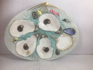 Two Antique Union Porcelain (upw) Oyster Plates Tiffany & Co.