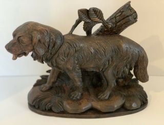 Antique Black Forest Carved Dog