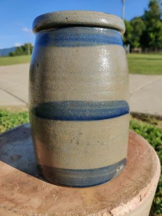 Fabulous Pennsylvania Salt Glazed Stripper Wax Sealer Canning Jar.