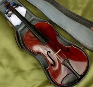Vintage Full Size 4/4 16 " Back Viola With Case Circa 1930 