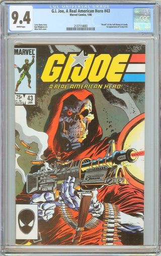 G.  I.  Joe A Real American Hero 43 Cgc 9.  4 White Pages 1986 2137114003