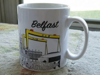 Belfast Northern Ireland Coffee Cup Tea Mug - H&w,  The Crown Bar,  Beacon Of Hope