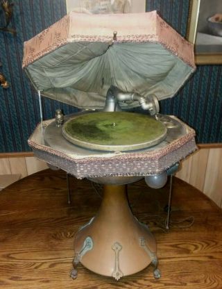 Antique Burns Pollock Phonograph Lamp 78 Rpm Record Player To Restore Vtg 1920
