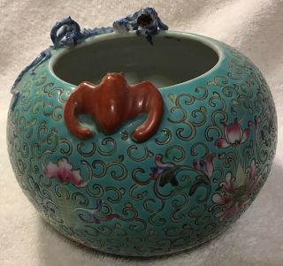 Vintage Republic Period Chinese Porcelain Vase w/Dragon and Bat 2