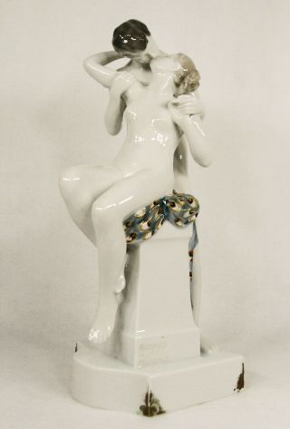 Rosenthal Art Deco Porcelain Figure Group Spring Of Love By Richard Aigner