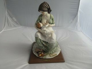 Vintage Capodimonte Giuseppi Armani Mother Breast Feeding Infant Figurine