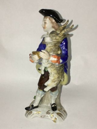 MEISSEN Hand Painted Porcelain Figurine of a Man with goat 2