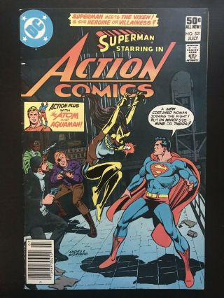 Action Comics 521 1st Printing Comic Insert First Appearance Of Vixen