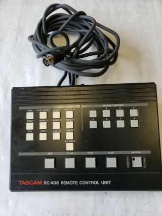 Vintage Tascam Rc - 408 Wired Remote Control - Reel To Reel - Tape Machine