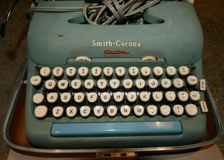 Vintage Smith Corona 5TE Electric Typewriter with Case 1950 ' s 2