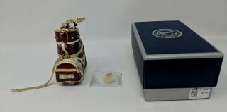 Red Golf Bag Metal Trinket Box Things Remembered 601124
