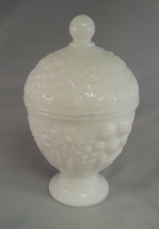 Avon Milk Glass Pedestal Candy Dish