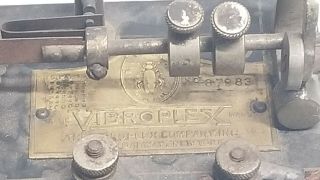 Vintage Vibroplex Martin Junior / Lightning Bug Deluxe Telegraph Key Code 87983 3