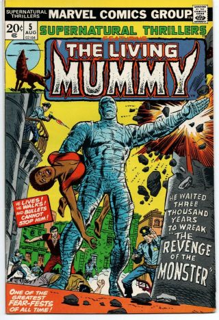 Supernatural Thrillers 5a (8.  5 Vf, ) 5th Issue The Living Mummy 1st App