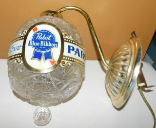 Vintage Pabst Blue Ribbon Beer Rotating Wall Light Sign Lamp Bar Sconce