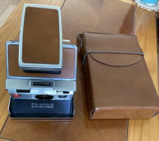 Vintage Polaroid Sx - 70 Land Camera - Film And,  W/soft Leather Pouch